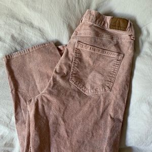 American Eagle pink corduroy mom jeans